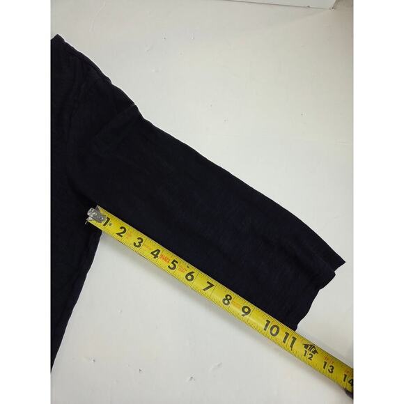 Talbots Petites Women’s Top 1X Navy Cotton Scalloped Embroidered Eyelet Hem - Picture 5 of 6